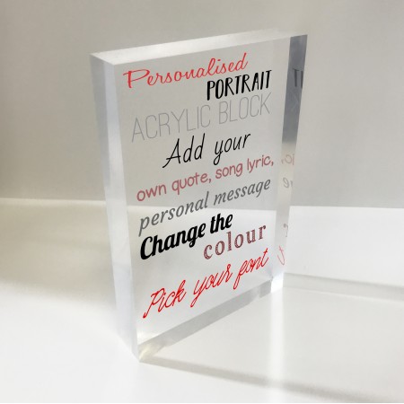 4x6 Acrylic Block Glass Token Portrait - Design your own was £20.95 now £16.95
